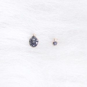 Black Diamonds  pierced earring